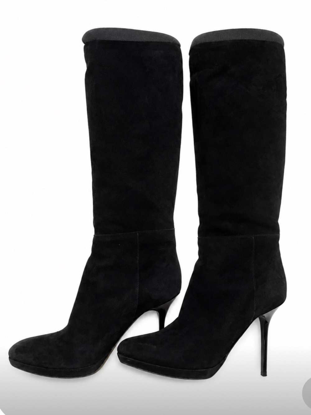 Jimmy Choo Suede Knee High Stiletto Boots Black Women’s Size 36